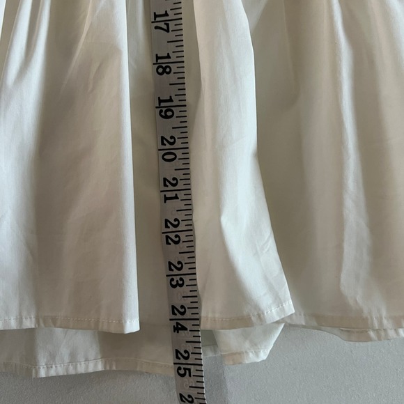 Marc New York Ruched Ruffle Sleeve Blouse White Size L NWT - Picture 9 of 9